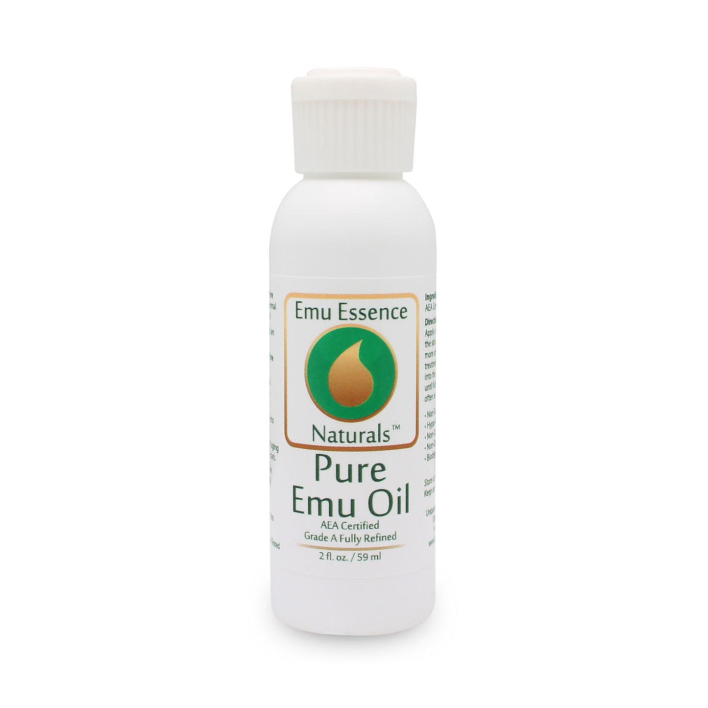 Emu Essence Naturals Pure Emu Oil 2 oz bottle front view