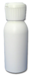 1 oz White Plastic Bottle with Dispensing Lid