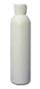8 oz White Plastic Bottle with Dispensing Lid